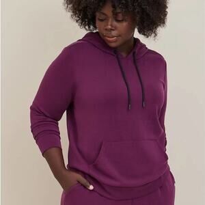 torrid purple Cupro Long Sleeve Active Hoodie Sweatshirt